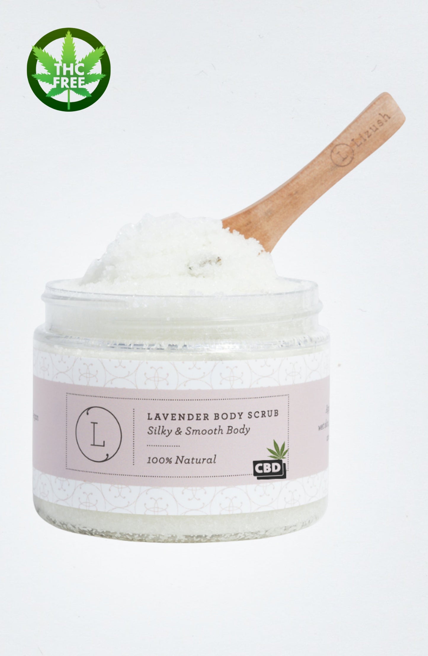 CBD Lavender Body Scrub with CBD, Natural Body Salt Scrub (THC free)-1