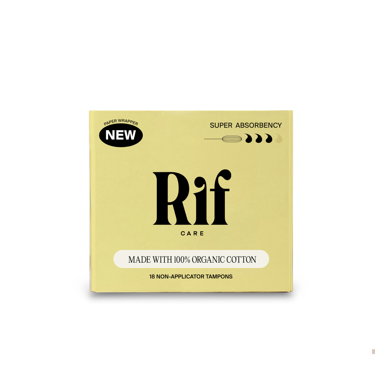 Organic Cotton Non-Applicator Tampons Super Absorbency